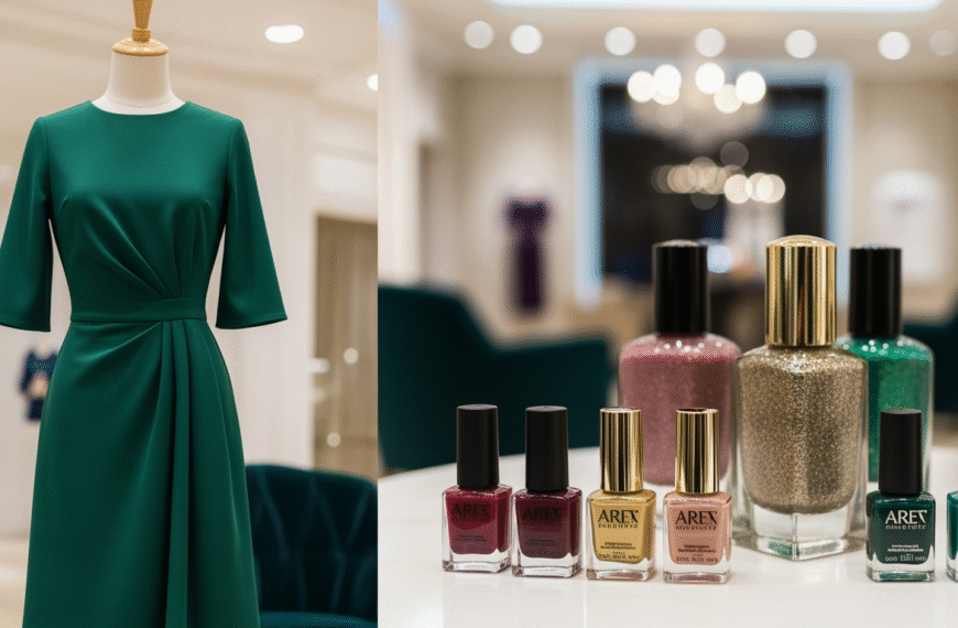 Paznokcie do ciemnozielonej sukienki – jaki kolor wybrać? Najlepsze połączenia kolorystyczne